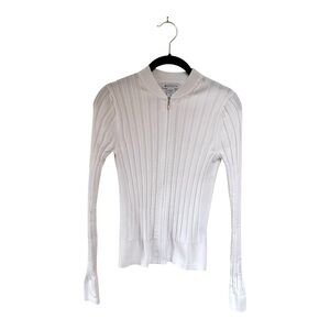 Athleta Fairway Ribbed Sweater in White Size XS